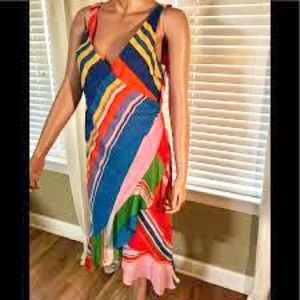 Ralph Lauren multicolor wrap dress striped